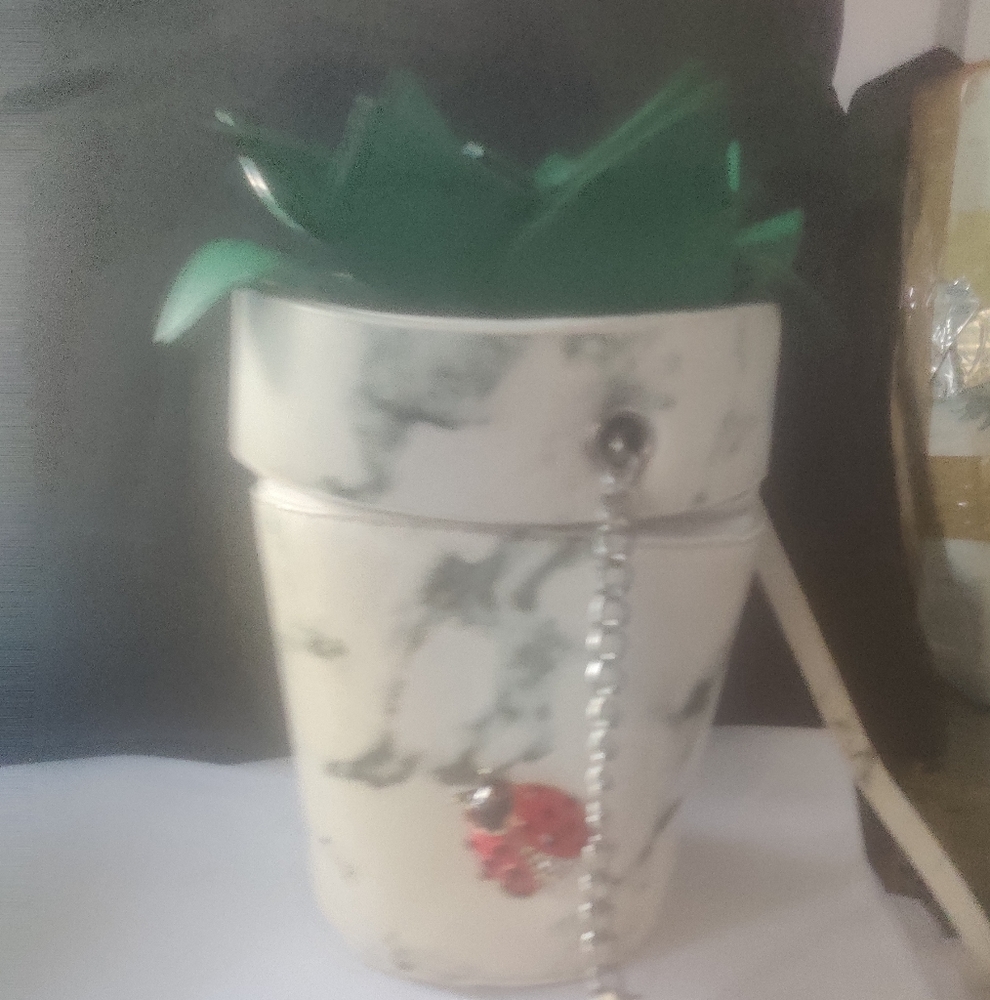 Betsey Johnson Green and White Stylish Crossbody Bag